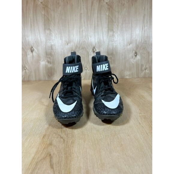 Nike Force Savage Shark Football Cleats Black White Nike Symbol Size 8.5 Mens - Picture 1 of 9